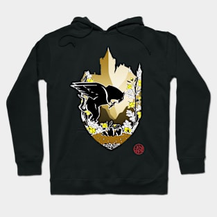 Medieval griffin and Bran Castle Hoodie